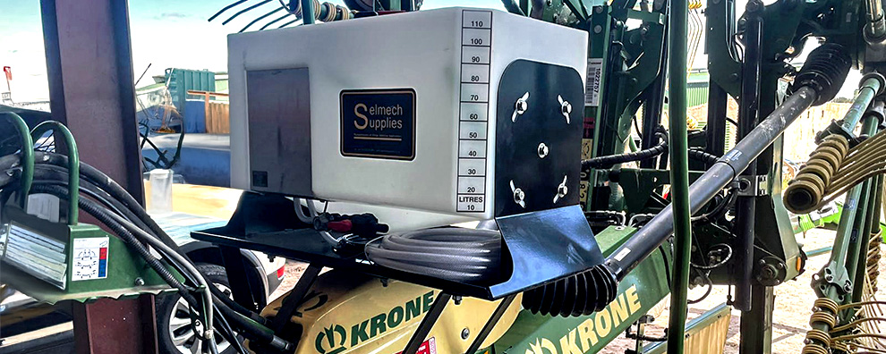 SDP diaphragm tank kit mounted on a rake